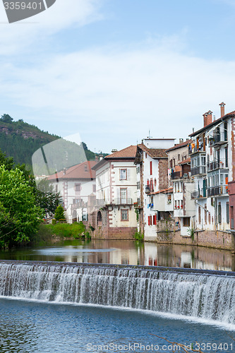 Image of Elizondo by the baztan river