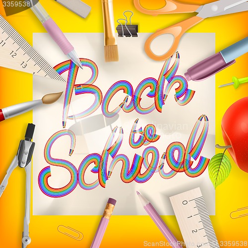 Image of School season invitation template. EPS 10