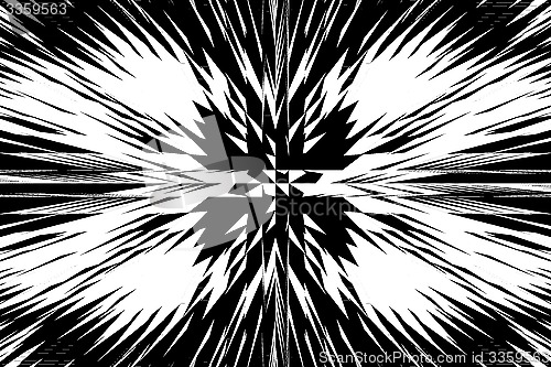 Image of abstraction with black and white strips