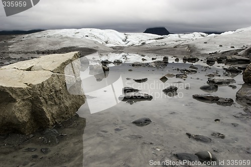 Image of Little lake on top of Matanuska Glacier