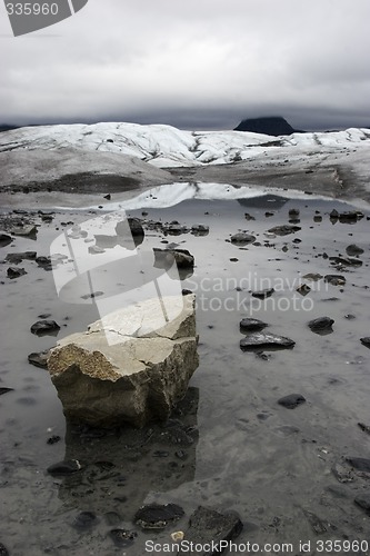 Image of Little lake on top of glacier