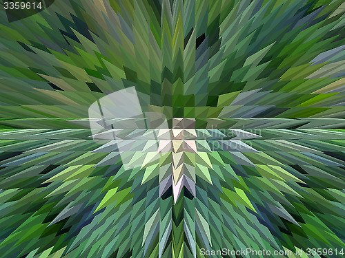 Image of green abstract background with sharp thorns