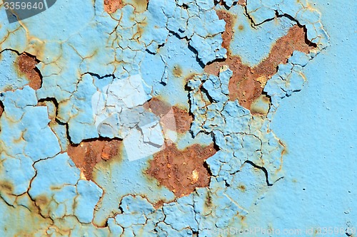 Image of Blue Grunge Metal Texture Background