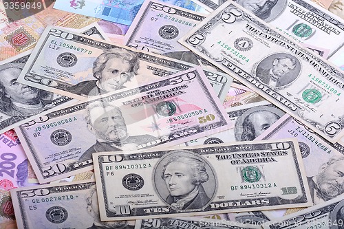 Image of Background with money american dollar bills