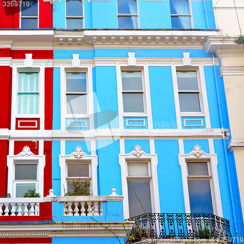 Image of notting hill  area  in london england old suburban and antique  