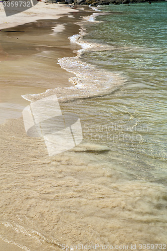 Image of abstract foam in the  tao bay coastline   sea