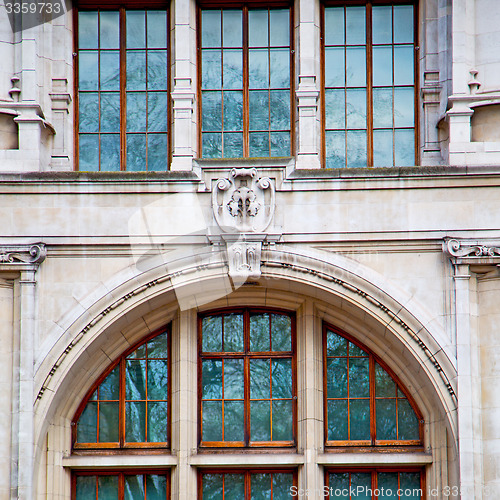 Image of old construction in london englan europe brick  wall and window 