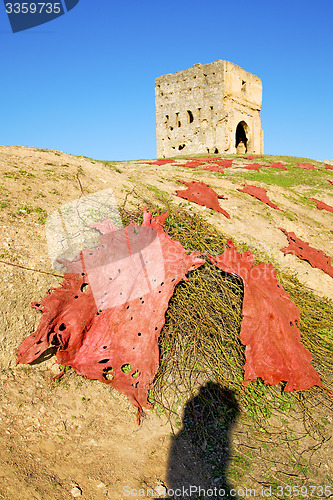 Image of old construction in africa    near the tower