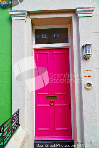 Image of notting hill  area  in london england old suburban and antique  