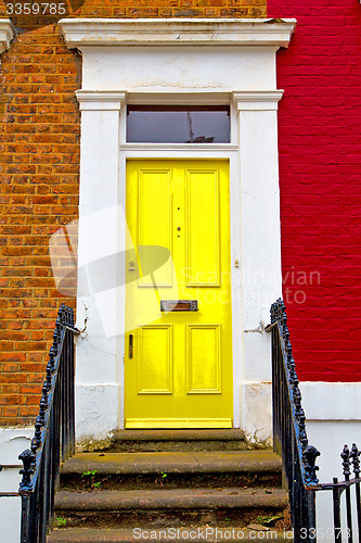 Image of notting     in london  antique yellow  wall  