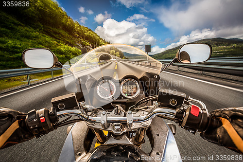 Image of Biker First-person view