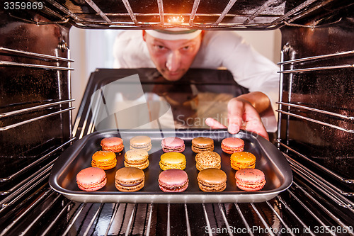 Image of Chef cooking in the oven.