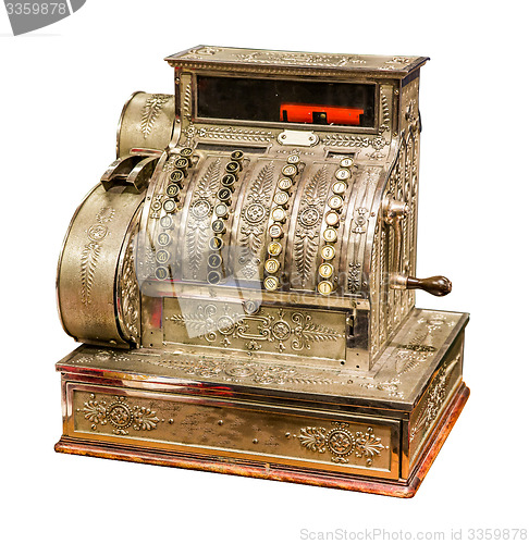 Image of Vintage old cash register