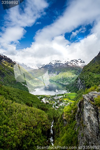 Image of Geiranger fjord, Norway.