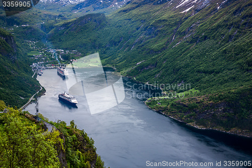 Image of Geiranger fjord, Norway.