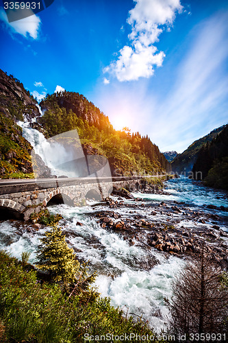 Image of Latefossen waterfall Norway