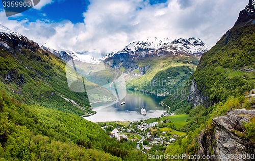 Image of Geiranger fjord, Norway.