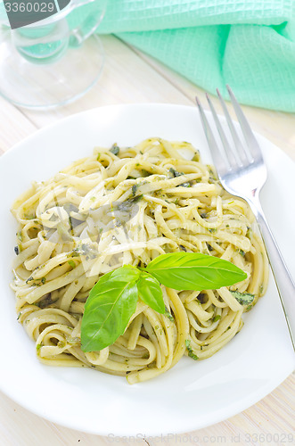 Image of pasta with pesto