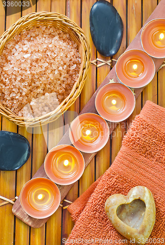 Image of sea salt, soap and candles