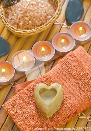 Image of sea salt, soap and candles