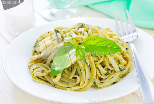 Image of pasta with pesto