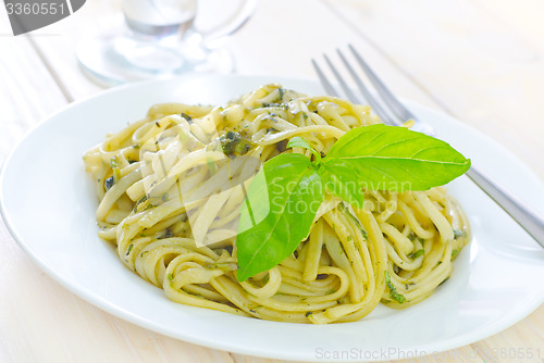 Image of pasta with basil