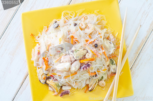 Image of rice noodle with sefood