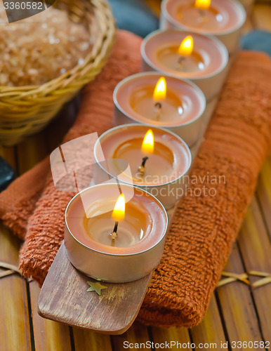 Image of soap,salt and candles