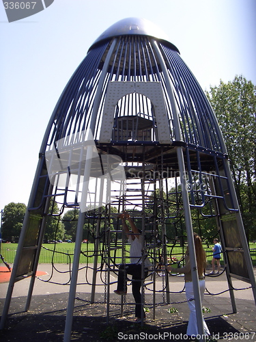 Image of rocket climbing frame