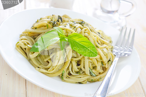 Image of pasta with pesto