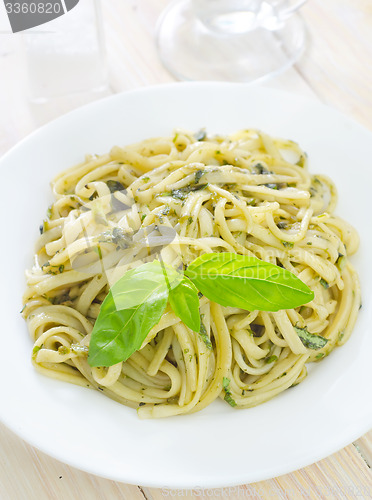 Image of pasta with pesto