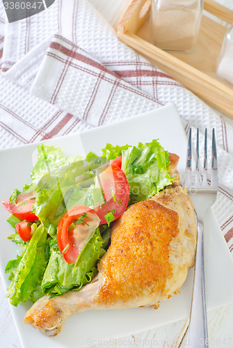 Image of fried chicken leg