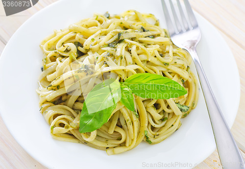 Image of pasta with basil