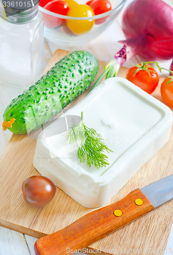 Image of ingredients for greek salad