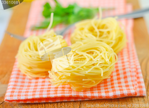 Image of raw pasta 