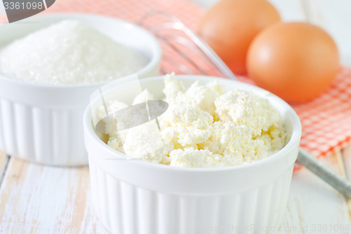 Image of cottage, sugar and eggs