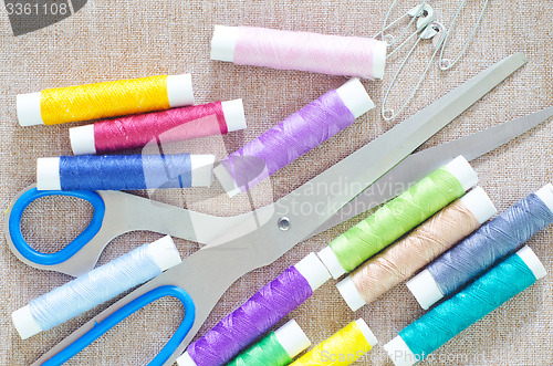 Image of thread and scissors