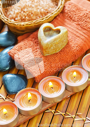 Image of sea salt, soap and candles