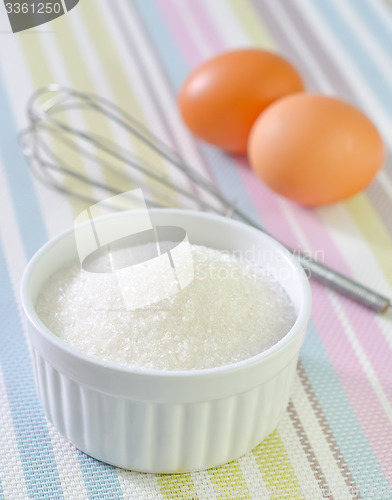 Image of cottage, sugar and eggs