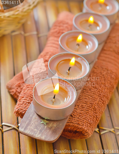 Image of soap,salt and candles