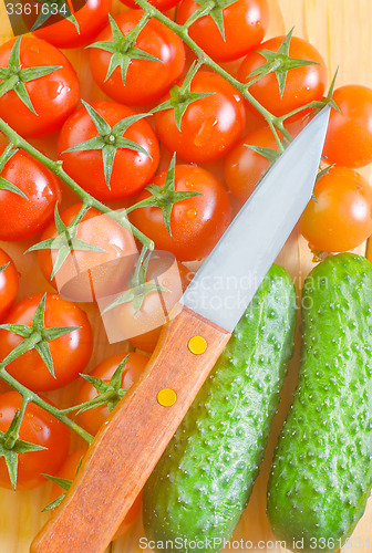 Image of cucumber and tomato