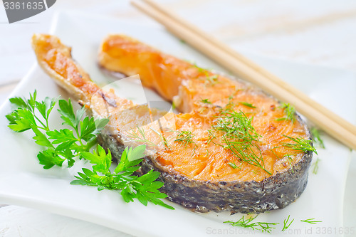 Image of fried salmon