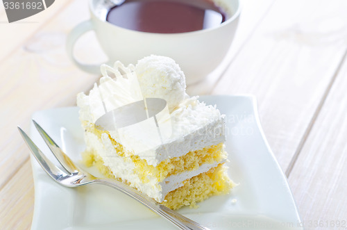 Image of Cake with coffee