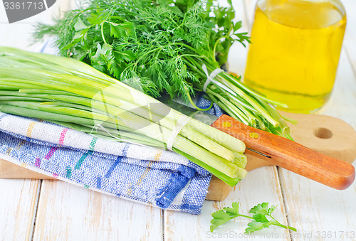 Image of onion and other greens