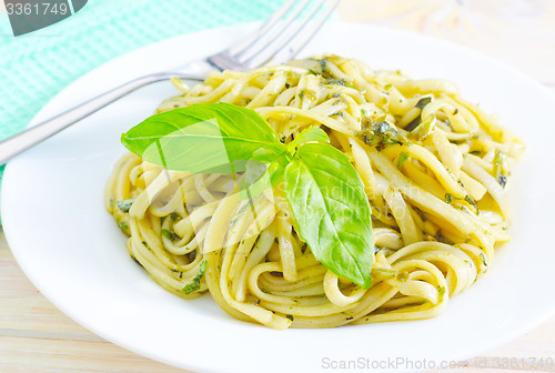 Image of pasta with basil