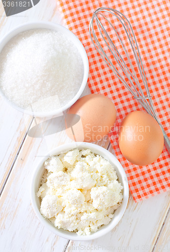 Image of cottage, sugar and eggs