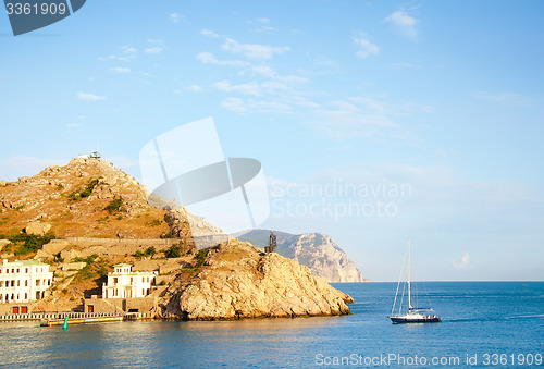 Image of sea and mountain in Crimea