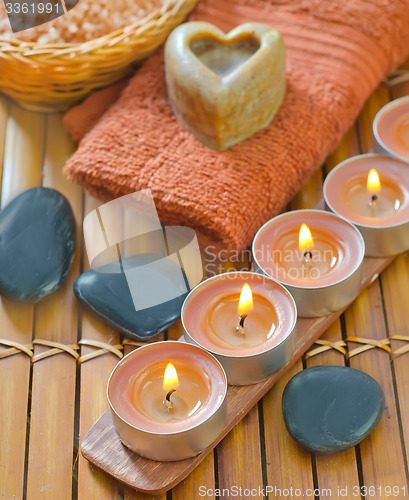 Image of sea salt, soap and candles