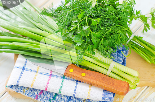 Image of onion and other greens