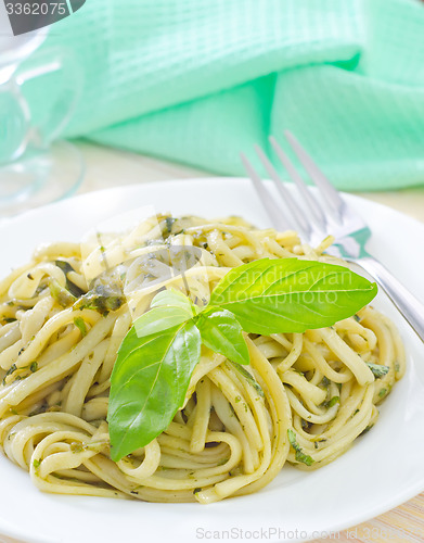 Image of pasta with pesto